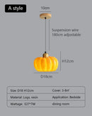 Ljojo Japanese Wabi-sabi Style Pumpkin Led Pendant Lights for Dining Room and Bedroom