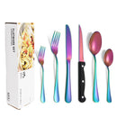 Ljojo 1010 Stainless Steel Tableware Set with Steak Knife and Dessert Spoon