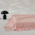 Ljojo Luxury Lyocell Flat Sheet, Smooth Silky Grey Bed Sheet for Cooling & Breathable Summer Sleep