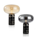Ljojo Marble Desk Lamp with Glass Ball Lampshade - Postmodern Minimalist Designer Style