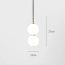 Nordic Glass Led Chandelier Modern Designer Double Balls Pendant Light by Ljojo for Living Room Dining Room