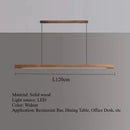 Ljojo Walnut Wood LED Pendant Lights Chandelier for Living Room Home Decoration