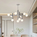 Ljojo Luxury Cream Style Metal Glass Ball Pendant Light for Modern Dining Room