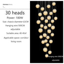 Modern Glass Ball Ceiling Chandelier Dimmable for Staircase Living Room by Ljojo