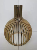 Ljojo Wooden Chandelier Modern Pendant Lamp Nordic Ceiling Hanging Light Black Metal Glass Shade