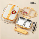 Ljojo Stainless Steel Lunch Box with Compartments - Large Capacity Bento Box