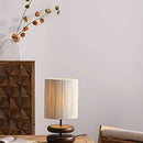 Japanese Walnut Wood Bedside Table Lamp Retro Designer Light for Bedroom Living Room by Ljojo