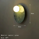 Ljojo Luxury Glass Sconce Wall Lamp | Marble Decoration for Bedroom Living Room
