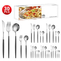 Ljojo 30-Piece Stainless Steel Cutlery Set for Dining Banquets
