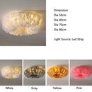 Ljojo Feather Ceiling Lamp with E27 Light Bulb for Bedroom Living Room Decor