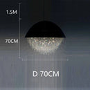 Ljojo Modern Crystal Glass Ceiling Chandelier for Home Living Room Bedroom Study Lighting