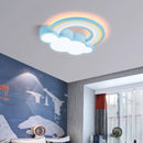 Ljojo Cartoon Rainbow Cloud Ceiling Light for Children's Bedroom - Princess Room Lighting Fixtures
