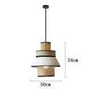 Ljojo Minimalist Cloth Rattan Pendant Lights for Living Room, Dining Room, Kitchen