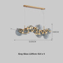 Ljojo Luxury Glass and Gold Pendant Light for Modern Dining Room