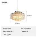 Ljojo French Copper Edge Shell Chandelier Vintage Retro High-end Living Room Bedroom Lamps