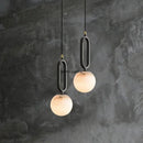 Ljojo Marble Pendant Light Modern Copper Chandelier for Living Room