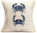 Ljojo Marine Life Blue Pillow Case Set - Home Decor Ocean Sailing Theme
