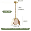 French Medieval Atmosphere Petal Pendant Lights LED E27 Fabric Art Hanging Lamp by Ljojo for Bedroom & Restaurant