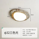 French Pastoral Cream Wind LED Ceiling Light Green Pebble Marble Retro Medieval Lamp by Ljojo