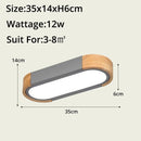 Ljojo Bauhaus Solid Wood Strip LED Ceiling Light Chandelier for Living Room Decor