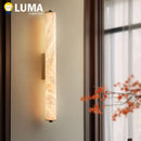 Ljojo Modern Luxury Alabaster Marble Wall Sconce Spanish Copper Bedroom Home Decor