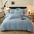 Ljojo 2024 Luxury Cotton Thickened Solid Color Four-Piece Set