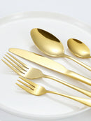 Ljojo 30-Piece Stainless Steel Colorful Cutlery Set