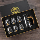 Ljojo Light Luxury Gold Foil Crystal Baijiu Cup Set Glass Wine Dispenser Home Set