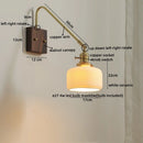 Ljojo LED Wall Lamps: Modern Style for Bedroom, Bathroom, Living Room, Walnut Copper Fixtures