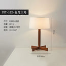 Japanese Wabi-sabi Walnut Wood Zen Table Lamp LED E27 Fabric Lampshade Modern Minimalist Ljojo