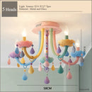 Ljojo Macaron Ceiling Light: Princess Room LED Chandelier for Children's Decor