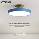 Ljojo Macaron LED Ceiling Light: Modern, Simple, Remote Dimming Chandelier for Bedroom, Living Room