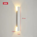 Ljojo 18W LED Black Wall Lamp Outdoor Waterproof Aluminum Wall Lights