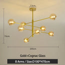 LED Chandelier Black/Gold Modern Pendant Light for Living Room - Ljojo