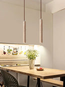 Ljojo Travertine Cylinder Pendant Lamp for Bedroom Dining Room Kitchen Island