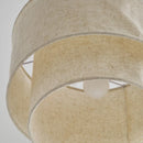 Japanese Wabi Sabi Double-Layer Fabric Pendant Lamp for Living Dining Bedroom by Ljojo