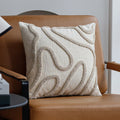 Ljojo Line Tufted Chenille Cushion Cover 45x45cm Home Sofa Pillowcase Room Decor