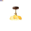 Ljojo LED Glass Ceiling Lamp Modern Yellow Lighting for Home Restaurant Hallway