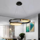 Ljojo Minimalist Glass Multi Ring Chandelier - Dimmable Living Room Lighting