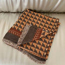 Ljojo 4-Layer Cotton Gauze Fringed Blanket for Spring & Summer