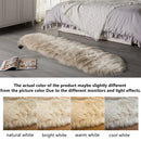 Ljojo Long Plush Fur Rug for Living Room, Bedroom - Luxurious Artificial Sheepskin Carpet