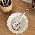 Ceramic Kawaii Spoon Set by Ljojo: Hand Painted Long Handle Soup & Dessert Spoons
