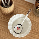Ceramic Kawaii Spoon Set by Ljojo: Hand Painted Long Handle Soup & Dessert Spoons