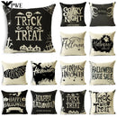 Black White Happy Halloween Trick Or Treat Pillowcase for Ljojo Décor