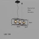 Modern Minimalist LED Pendant Light Fixture Glass Chandelier Kitchen Dining Room Designer Home Decor - Ljojo