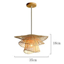 Japanese Wabi Sabi Rattan Pendant Light LED Chandelier by Ljojo for Elegant Home Decor