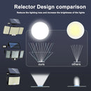 Ljojo 268/144LED Solar Security Wall Light with Remote Motion Sensor - Waterproof Garden Street Lamp