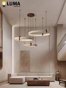 Yellow Travertine Ring Chandelier Pendant Light Livingroom Home Decor by Ljojo
