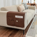 Ljojo Modern Armrest Pad With Storage Layer for Sofa, All Seasons, Khaki Gray