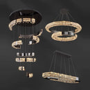 American Led Crystal Chandelier For Dining Room Lamp Dimmable Height Adjustable Black Lustre by Ljojo